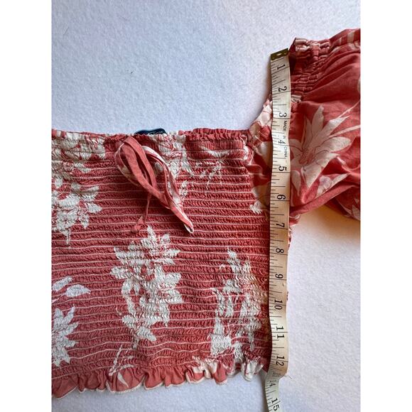 Shore Floral Smocked Crop Top Size XS - Picture 7 of 7